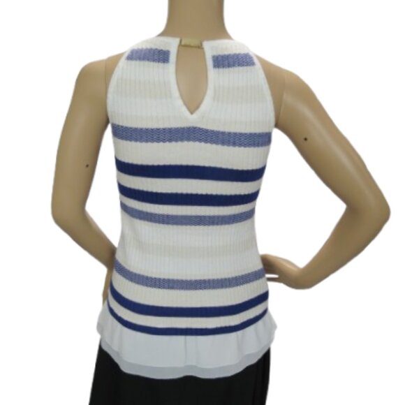 White House Black Market Striped Halter Top - Picture 4 of 6